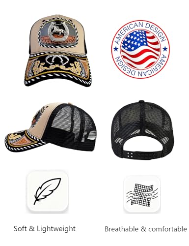 Image of TOPACC Western Trucker Hat for Men Women Cowboy Country Hat Snapback Cap