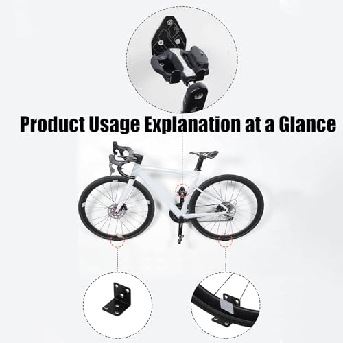 Soporte de pared para bicicleta para ahorrar espacio en apartamentos y garajes pequeños 7