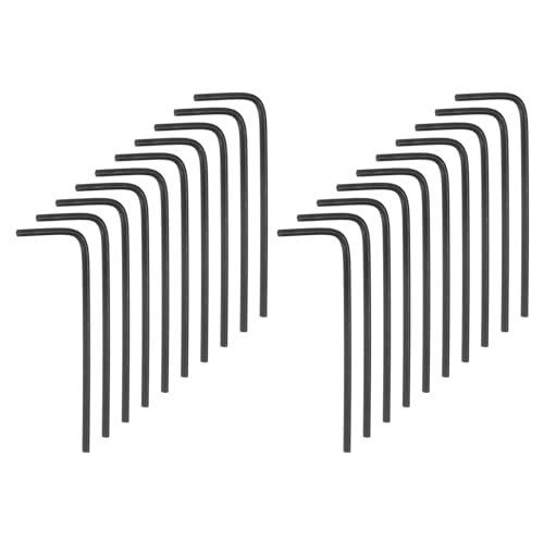 Image of HARFINGTON 20pcs Hex Key Wrench 1 /16 inch L-Shape Hexagon SAE Wrenches Chrome Vanadium Steel Repairing Tool for Home Repair, Black