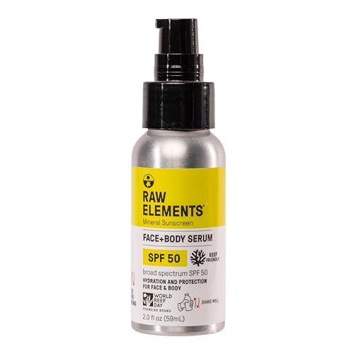 Raw Elements Face and Body All-Natural Mineral Sunscreen, Travel Size 1oz (1-Pack)