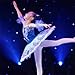 OTMYIGO Girls Ballet Costume Ballerina Tutu Dress Swan Lake Camisole Ballerina Competition Party Dancewear,Blue,130