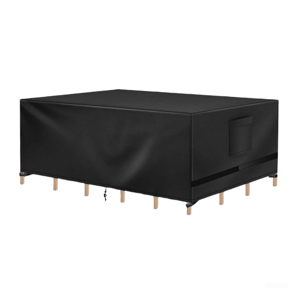 Housse de protection anti-condensation pour grand mobilier de jardin Oxford Noir