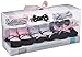 Hudson Baby Girls' Sock and Headband Giftset, Black White 6 Piece, One Size