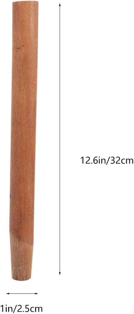 Milisten Agricultural Ladle Handle 30CM Wooden Garden Scoop Handle Replacement Hatchet Wood Shovel Grip for Garden Digging Spade Ash Coal Shovel