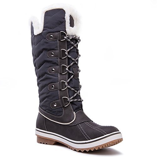 Kingshow Women's Globalwin Grey1711 Waterproof Winter Boots - 8 D(M) US Women's