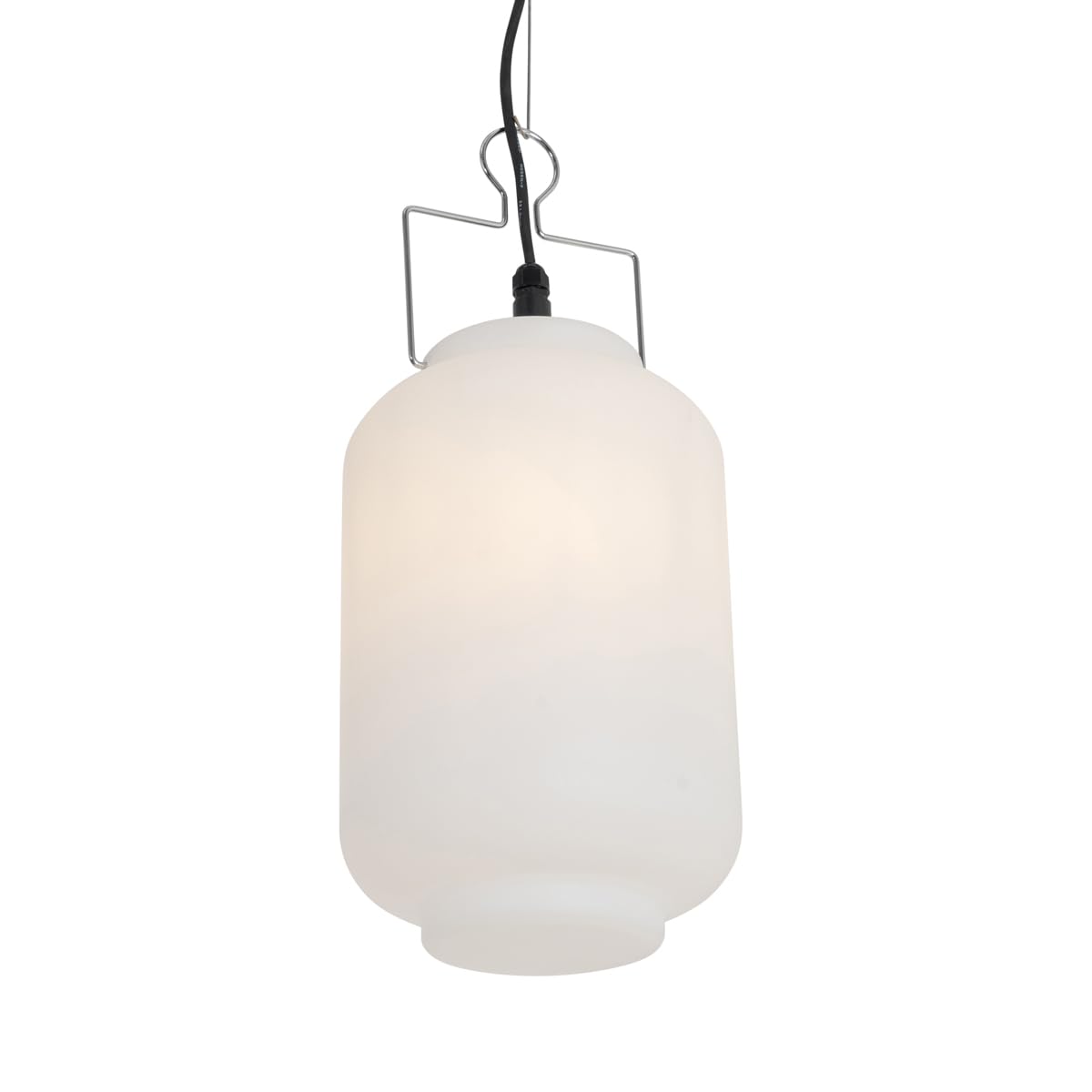 Qazqa Moderno Buiten hanglamp wit 20 cm met stekker IP44 - Pion Plástico/Metálica Redonda Adecuado para LED Max. 1 x 23 Watt