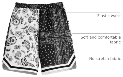 Image of SOLY HUX Boys Boho Paisley Print Short Sleeve T Shirt and Shorts Set 2 Piece Outfits