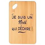 Planche à découper Noel Qui Dechire   Plateau Apéro en Bambou Cadeau Original Cuisine Barbecue