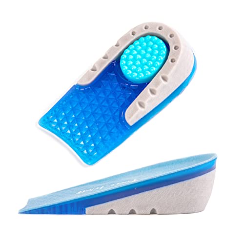 2CM Plantillas Altura Gel, FeetiWell Taloneras Silicona Para Calzado Deportivo, Zapatos de Trabajo Mujer Hombre, Alzas para Zapatos Aliviar la Presión del Fascitis Plantar Tendon Aquiles (2CM)