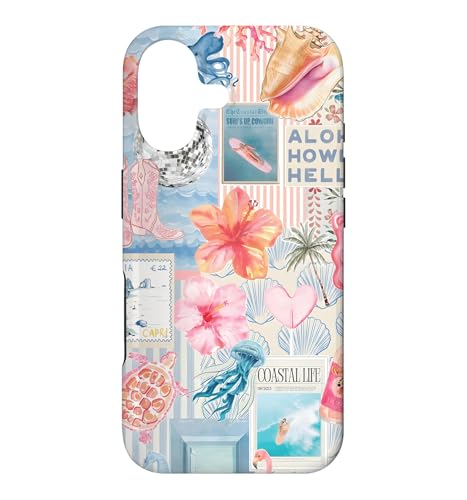 Beachy Blue Coquette Coastal Collage Preppy Cute Aesthetic Case for iPhone 17