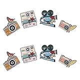 Accessoire polyvalent : cette broche en forme d'appareil photo peut servir de broche photo pour un bouquet ou de porte-clés photo souvenir lors de mariages. elle s'intègre facilement à une tenue de soirée ou à un accessoire de photographe pour une fête, un décor vintage ou un porte-clés photo