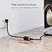 CableCreation Cat6 Ethernet Extension Cable, Shielded 8P8C Ethernet Cord Patch Cable, 1.6FT/0.5M Down Angle, Black