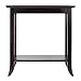 Winsome Genoa 25.04 x 23.94 x 16.3-Inch Composite Wood End Table with Glass Top, Dark Brown (92419)