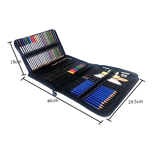 Kit de dibujo profesional resistente de lienzo con lápices negros de madera 2