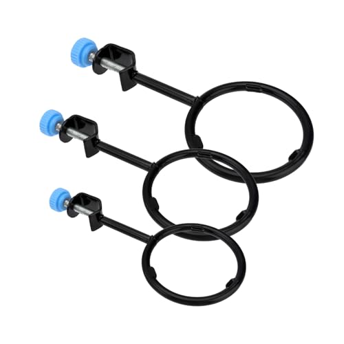 KICHOUSE 3pcs Iron Laboratory Support Set with Clamp for Experiments Acid Alkali for Reactions Filtrations Laboratory Equipment