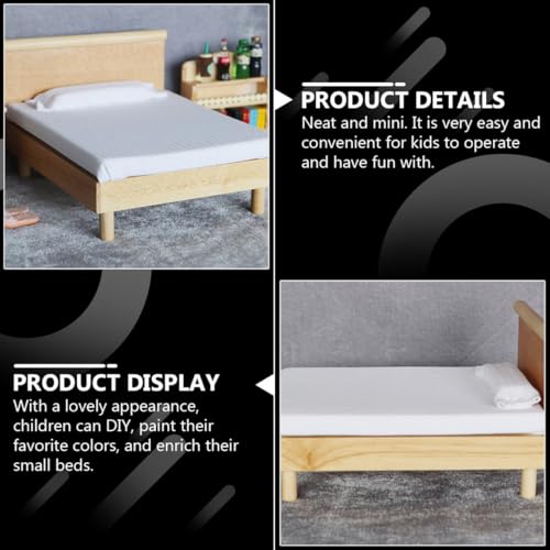 Cama doble de roble Toyvian accesorio de simulación premium 6