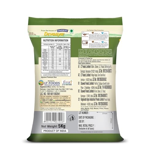 Image of Daawat Devaaya, Long & Fluffy Grains Premium Rice, 5 Kg.