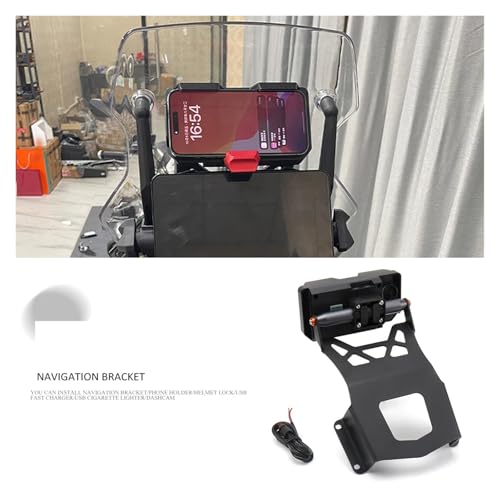 Support navigation GPS CFMOTO 800MT barre anti-vibrations 22mm pour pare-brise