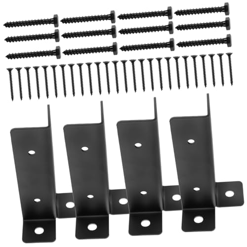 UKCOCO de Base pour Poteaux Réglables Robuste Protection Inférieure pour Poteaux de Boîte Aux Lettres Clôture et Terrasse Lot