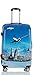 Produktbild Reise Koffer Trolley mit Polycarbonat ABS Hartschale und Motiv BB (4: 115 Liter - Gr. XL, Flugreise)