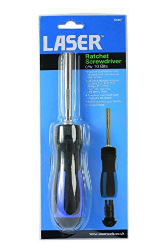 Laser 6197 Ratchet Screwdriver & 10 Bits - Image 4