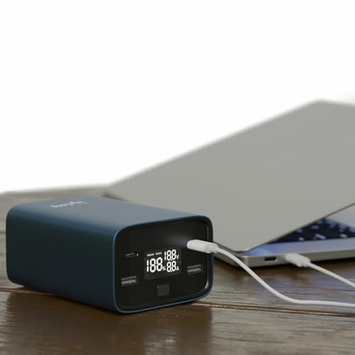 Lifelong 100W 27000 mAh 4-in-1 Fast Charging Laptop Power Bank with 2 Type C PD Output Ports & 2 USB Output Ports Compatible with Laptop, Android Smartphones, iPhones, iPad, Tablet (Metallic Blue) (B0D7VKL5QH) Amazon Price History, Amazon Price Tracker