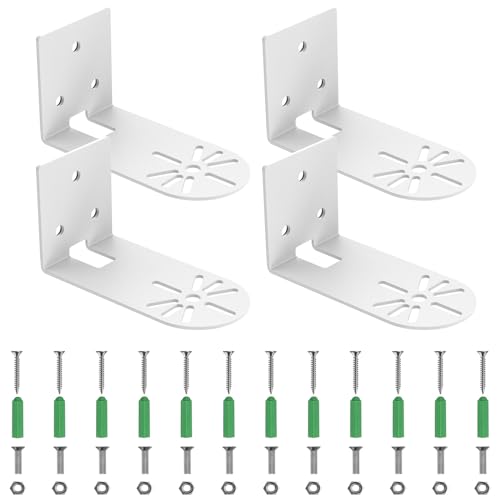 ZLHETWT 4Pcs PTZ Camera Bracket with Screws Metal Surveillance Camera Support Holder for Camera Adhesive and Screw Mounting Household Security Camera Bracket