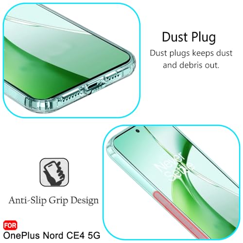 Image of TheGiftKart Back Cover Soft Case for OnePlus Nord CE 4 5G | Best Camera Protection | Inbuilt Dust Plugs & Anti-Slip Grip | Ultra Clear Slim Back Cover for OnePlus Nord CE4 5G (Silicone, Transparent)