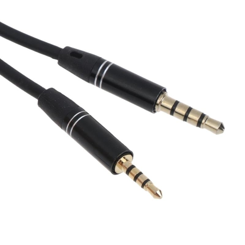 3.5mm to 2.5mm Audio Cable Connector 4 Pole 3.5mm Ja-ck Male to 2.5mm Male Headphone Stereo Audio AUX Cable