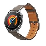 kwmobile Cinturino compatibile con Huawei Watch GT5 46mm / GT5 Pro 46mm / GT4 46mm / Watch GT3 SE - in vera pelle - Fascetta ca. 14-22 cm con fibbia grigio