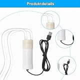 HENGBIRD Mini Pompa Wodna z USB DC, Samozasysająca – 5 V, Mała Pompa Cyrkulacyjna z Wężem PVC o Długości 1 m i Filtrem Kamiennym, Cicha Mini Pompa do Akwarium, Chłodzenia, Nawadniania Ogrodu