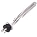 Dernord 240V 4500W Tri-clamp Foldback Heating Element Stainless Steel Immersion Water Heater with 3-Wire Electrical Locking Plug (1.5 Inch Tri clamp)