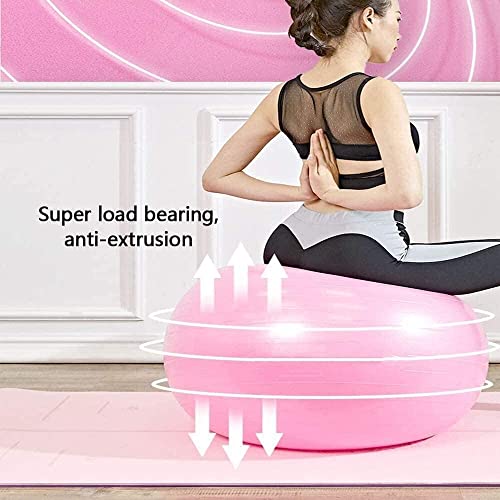 Pelota de Yoga morada para ejercicios de equilibrio en el hogar y relajación en la oficina 4