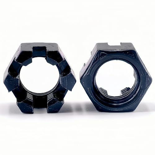 6Pcs M16x2mm Hexagon Slotted Nut, Grade 4.8 Carbon Steel Hex Castle Nuts, Black by DMDZ HEYDAY - Image 4