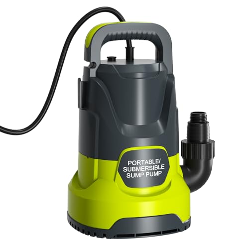 SHANGDA Sump Pump 1.7HP Submersible Water Pump, High Flow, 7