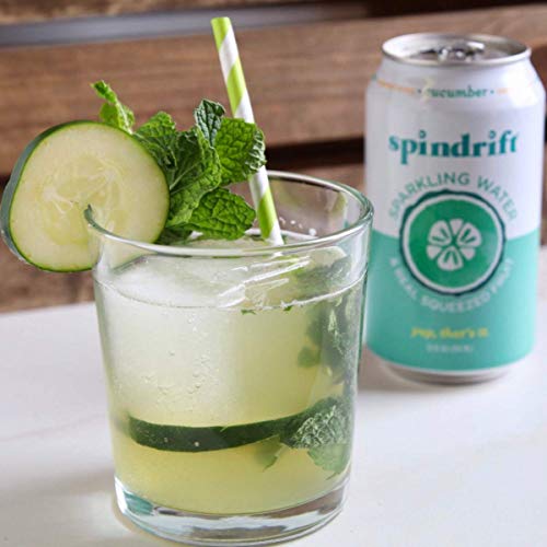 Spindrift Sparkling Water, Cucumber Flavored, Made with Real Squeezed Fruit, 12 Fl Oz Cans, Pack of 24 (Only 2 Calories per Seltzer Water Can) - Thumbnail 5