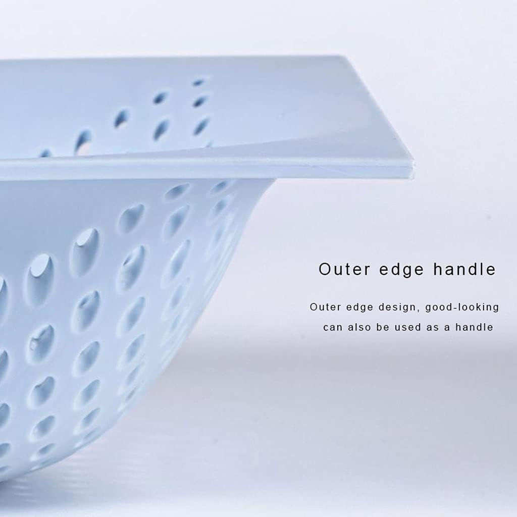 Square Colander Filter Bowl Household Fruit Tray Drain Basket Storage for Washing Fruits Vegetables Beans and Candy(B)