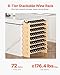 VEVOR 8-Tier 72 Bottles Stackable Modular Wine Rack, Freestanding Wines Holder Display Shelf, Solid Bamboo Wood Storage Racks, Wobble-Free Shelves for Kitchens, Dining Rooms, Cellars, Natural Color