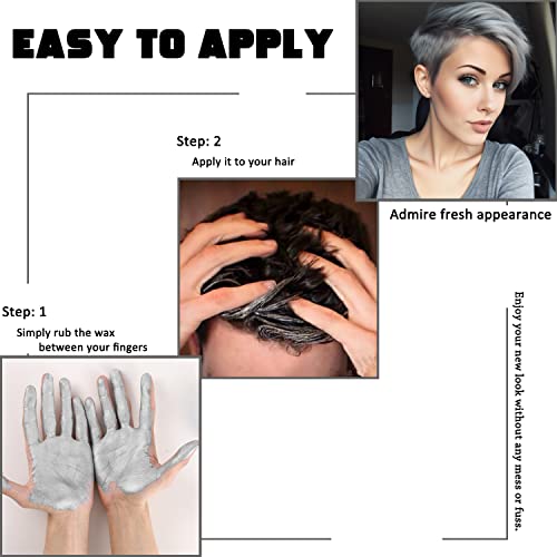 2 Pack Gray Temporary Hair Color Wax, Hair Color Wax For Kids & Adults, Color Hairstyle Cream - Gray, Instant Hairstyle Mud Cream For Party, Cosplay, Festival #TOP4