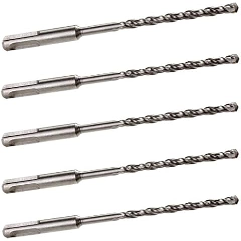 5 Pack of - 6.5mm x 210mm Long SDS + Plus Masonry Drill BIT, Tungsten Carbide TIP, for Stone Concrete Brick Cover