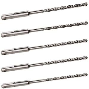 5 Pack of – 6mm x 210mm Long SDS + Plus Masonry Drill BIT, Tungsten Carbide TIP, for Stone Concrete Brick