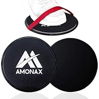 Amonax Gleitscheiben Fitness Doppelseitige Slider-Übung core fitness Scheibe Gym Gliding Discs für Bauchmuskeltraining Übungen Teppich Holzböden für Hause Training, gleitscheibe Sport slides