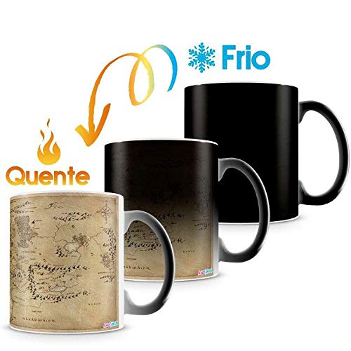 Caneca Mágica Personalizada Mapa Senhor dos Anéis