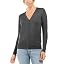 Cielo Women's Long Sleeve Cardigan – Solid Color, V-Neck, Decorative Sleeve Buttons, Regular Fit - View #3