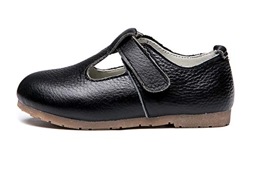 Girls‘ Genuine Leather Mary Jane Flats T-Strap Oxfords School Uniform Dress Shoes (Toddler/Little Kid)2