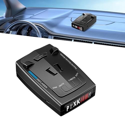 Qurbuns RAD 2000 Laser Radar Detector, Long-Range 360° Speed Radar, Full-Band Reception Speed Sentinel Radar Detector with Voice Alert & OLED Display, Alert Filtering, Universal for All Cars