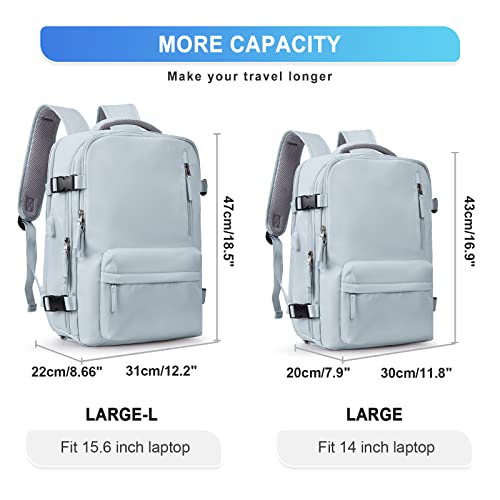 Large Travel Backpack Women, Carry On Backpack,Hiking Backpack Waterproof Outdoor Sports Rucksack Casual Daypack With Usb Charging Port Shoes Compartment, Blue #TOP3