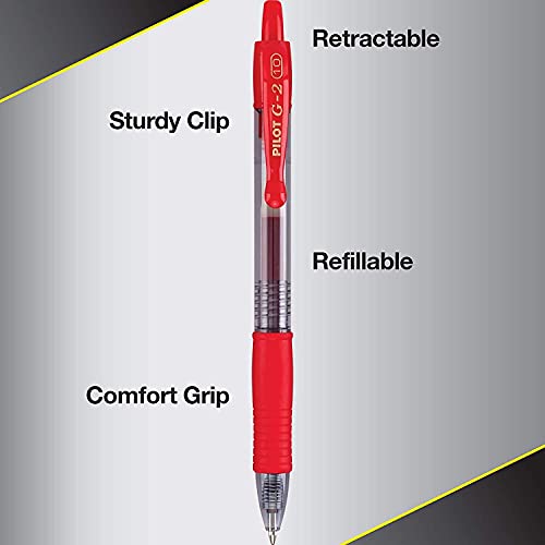 Bolígrafos Pilot G2 Gel Premium Punta 1 mm Rojo Pack 14 miniatura 4