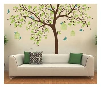 Kayra Decor Latest Tree Wall Design Stencils for Wall Painting and Home Wall Decoration Suitable for Room Decor and Craft (PVC, 100-inch x 72-inch) (KDS90041)