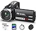 Caméra vidéo 4K Ultra 80 MP pour YouTube Zoom numérique 18X Caméscope Enregistreur Écran tactile LCD 3" Vision nocturne IR avec contrôleur, carte SD 32 Go et 2 piles